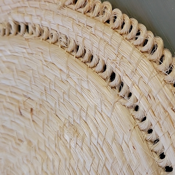 Woven Round Place Mat w/ Wood - Blessed another and Child - Picture 4 of 4